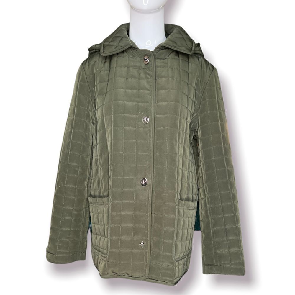 Gallery medium quilted coat with removable hood
